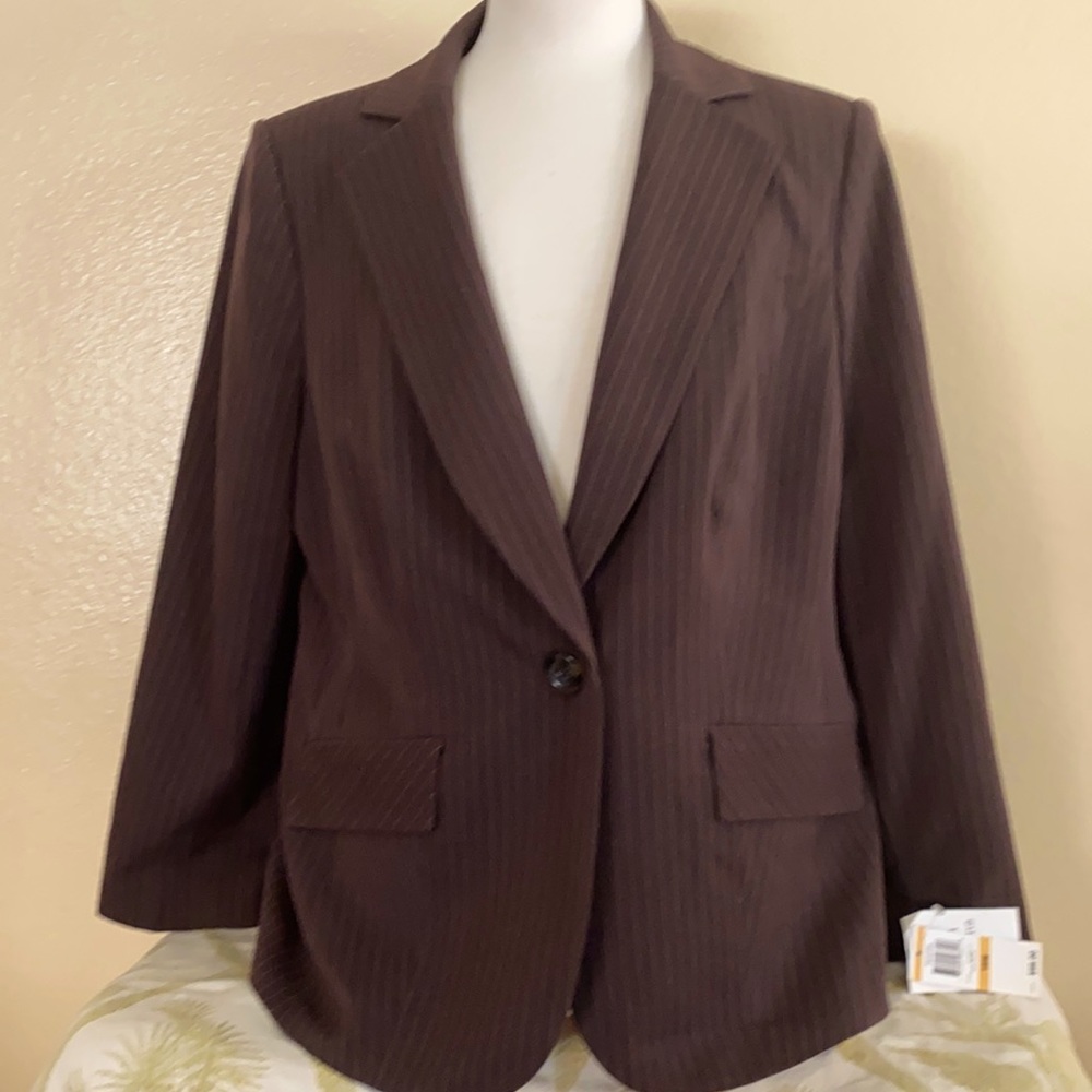 Style & co. Woman PInstriped Coat 16W
